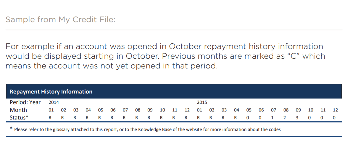 Repayment History Information